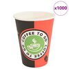 vidaXL &Chi;ά&rho;&tau;&iota;&nu;&alpha; &kappa;ύ&pi;&epsilon;&lambda;&lambda;&alpha; &kappa;&alpha;&phi;έ 1000 &tau;&epsilon;&mu;ά&chi;&iota;&alpha; 12oz 300ml &Kappa;ό&kappa;&kappa;&iota;&nu;&omicron; &kappa;&alpha;&iota; &mu;&alpha;ύ&rho;&omicron;