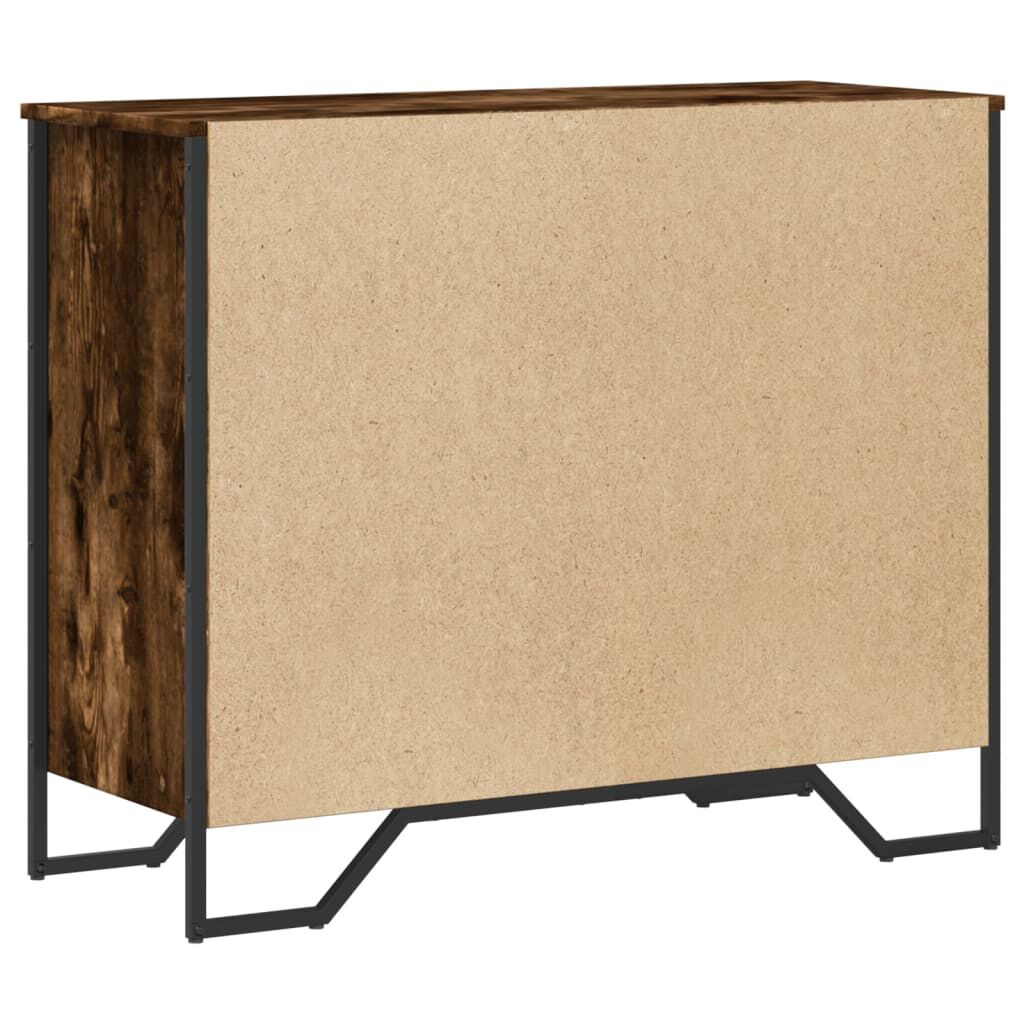 vidaXL Συρταριέρα Καπνιστή Δρυς 91x35,5x74,5 εκ. από Επεξεργ. Ξύλο
