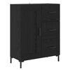 vidaXL Highboard &Mu;&alpha;ύ&rho;&eta; &Omicron;&xi;&upsilon;ά 69,5 x 34 x 180 &epsilon;&kappa;. &Epsilon;&pi;&epsilon;&xi;&epsilon;&rho;&gamma;&alpha;&sigma;&mu;έ&nu;&omicron; &xi;ύ&lambda;&omicron;