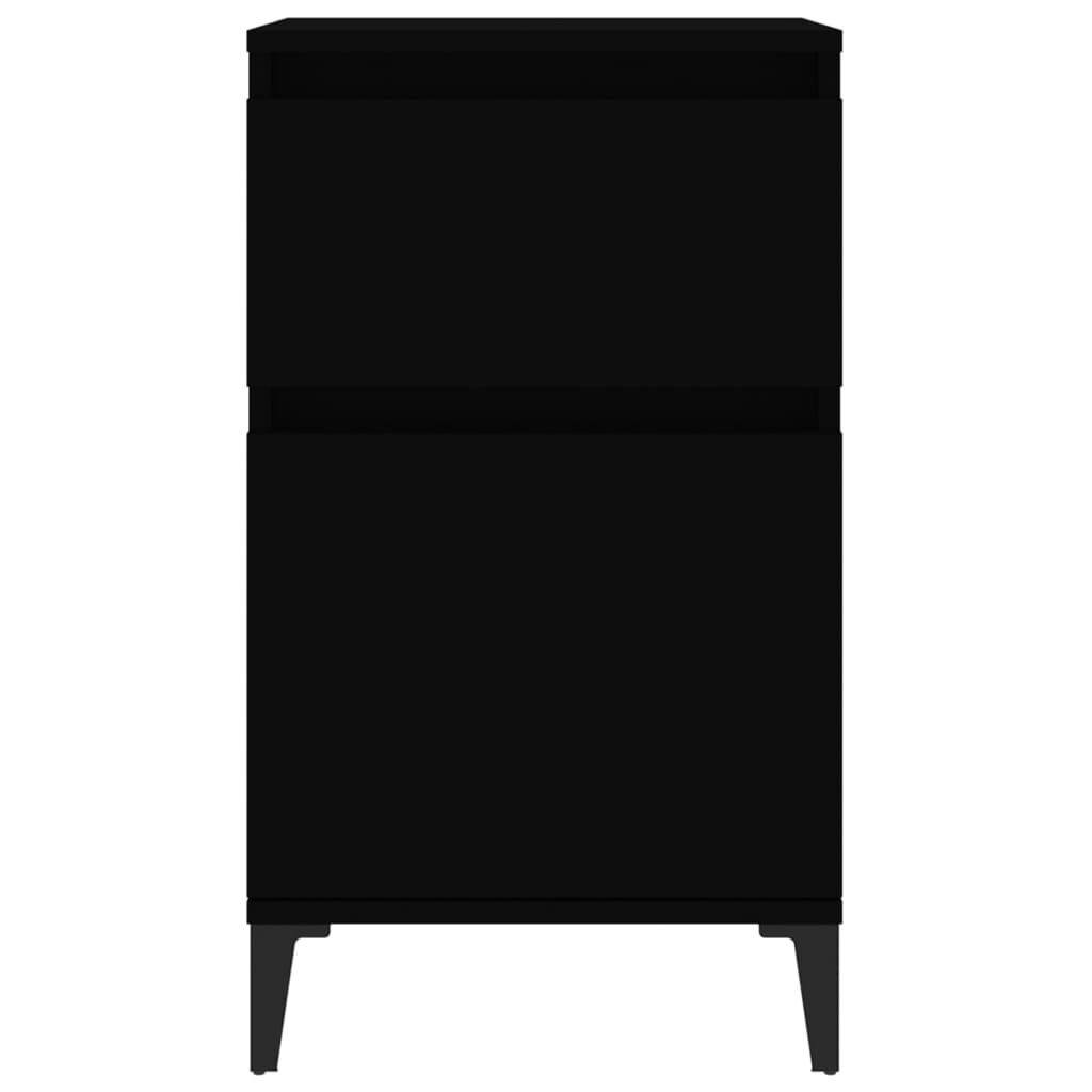 vidaXL Κομοδίνο Μαύρο 40 x 35 x 70 εκ.