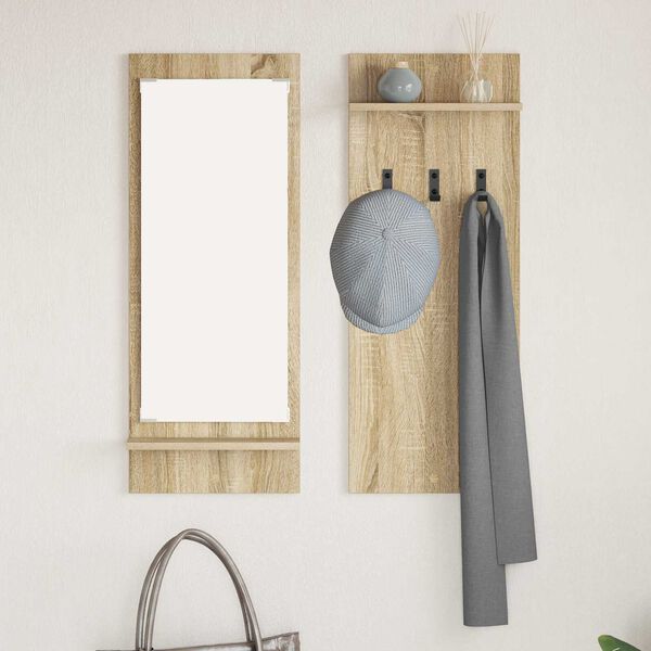 vidaXL Τοίχου Κρεμάστρα Sonoma Oak 70 x 10 x 90 εκ. Επεξεργασμένο ξύλο