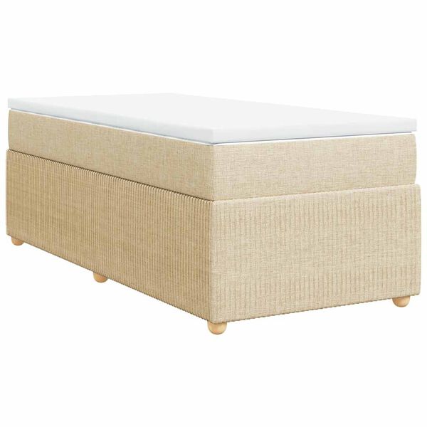 vidaXL &Kappa;&rho;&epsilon;&beta;ά&tau;&iota; Boxspring &mu;&epsilon; &Sigma;&tau;&rho;ώ&mu;&alpha; &Kappa;&rho;&epsilon;&mu; 90x200 &epsilon;&kappa;.&Upsilon;&phi;&alpha;&sigma;&mu;ά&tau;&iota;&nu;&omicron;