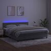 vidaXL &Kappa;&rho;&epsilon;&beta;ά&tau;&iota; Boxspring &mu;&epsilon; &Sigma;&tau;&rho;ώ&mu;&alpha; & LED &Alpha;&nu;.&Gamma;&kappa;&rho;&iota; 160x200 &epsilon;&kappa;. &Beta;&epsilon;&lambda;&omicron;ύ&delta;&iota;&nu;&omicron;