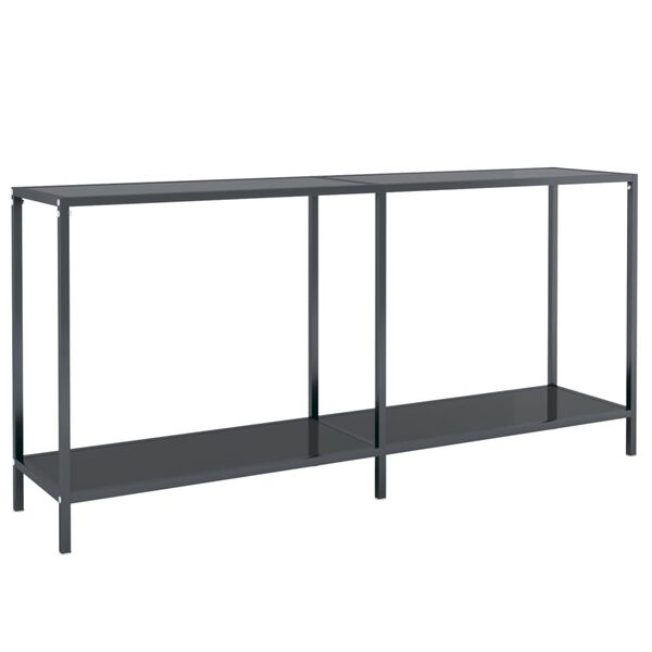 vidaXL Τραπέζι Κονσόλα Μαύρο 160 x 35 x 75,5 εκ. από Ψημένο Γυαλί