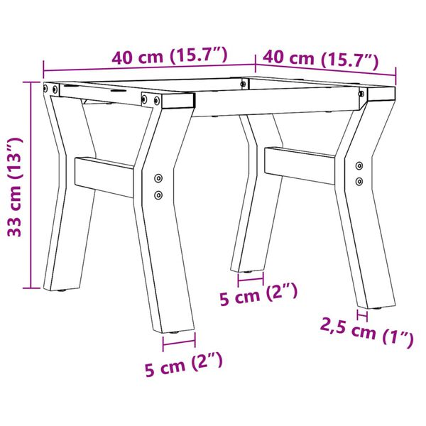 vidaXL Πόδια Τραπεζιού Σαλονιού σε Σχήμα «Y» 40x40x33 εκ. Ατσάλι