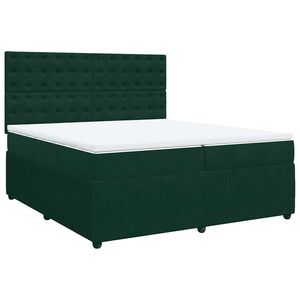 vidaXL &Kappa;&rho;&epsilon;&beta;ά&tau;&iota; Boxspring &mu;&epsilon; &Sigma;&tau;&rho;ώ&mu;&alpha; &Sigma;&kappa;&omicron;ύ&rho;&omicron; &Pi;&rho;ά&sigma;&iota;&nu;&omicron; 200x200&epsilon;&kappa;. &Beta;&epsilon;&lambda;&omicron;ύ&delta;&iota;&nu;&omicron;