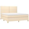 vidaXL &Kappa;&rho;&epsilon;&beta;ά&tau;&iota; Boxspring &mu;&epsilon; &Sigma;&tau;&rho;ώ&mu;&alpha; &Kappa;&rho;&epsilon;&mu; 180x200 &epsilon;&kappa;. &Upsilon;&phi;&alpha;&sigma;&mu;ά&tau;&iota;&nu;&omicron;