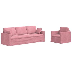 vidaXL &Sigma;&epsilon;&tau; &Kappa;&alpha;&nu;&alpha;&pi;έ 2 pcs &Rho;&omicron;&zeta; 228 x 78 x 80 &epsilon;&kappa; &Beta;&epsilon;&lambda;&omicron;ύ&delta;&omicron;