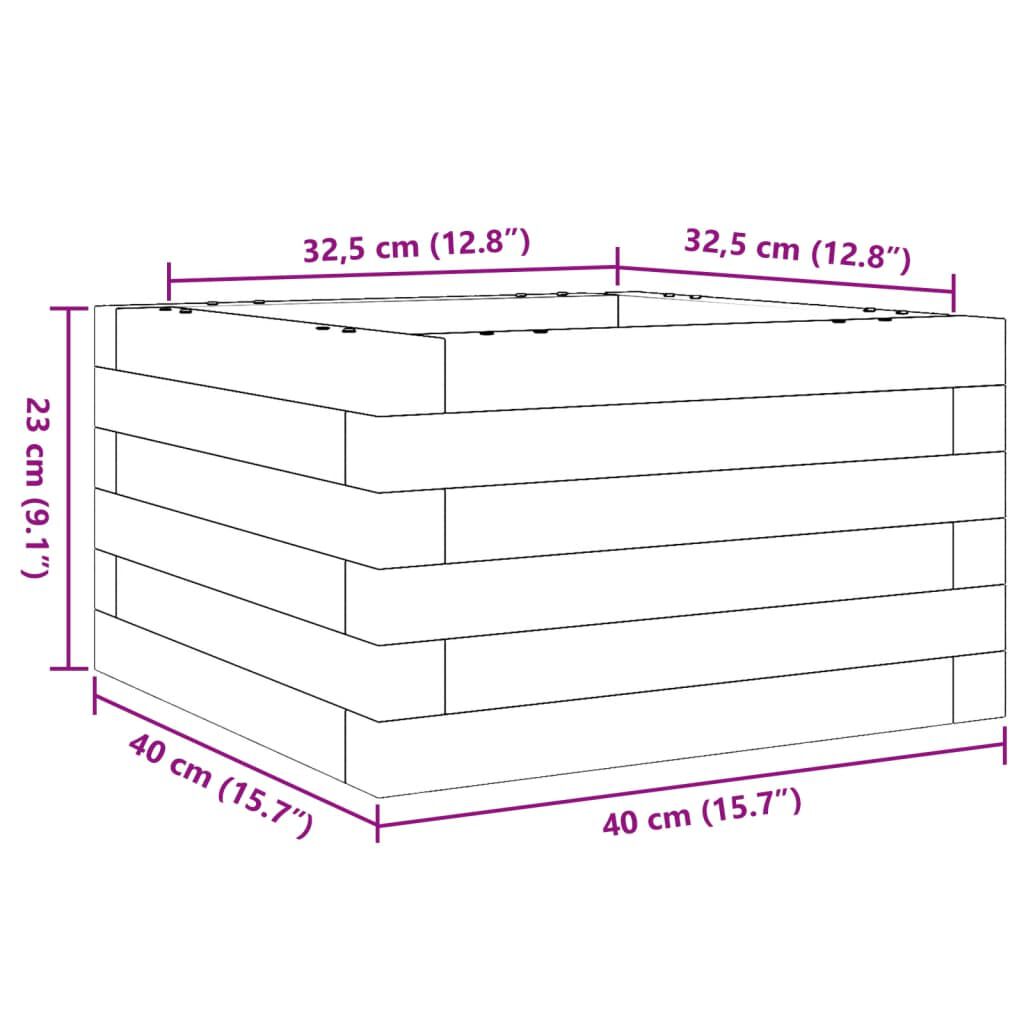 vidaXL Ζαρντινιέρα 40x40x23 εκ. από Μασίφ Ξύλο Ψευδοτσούγκας