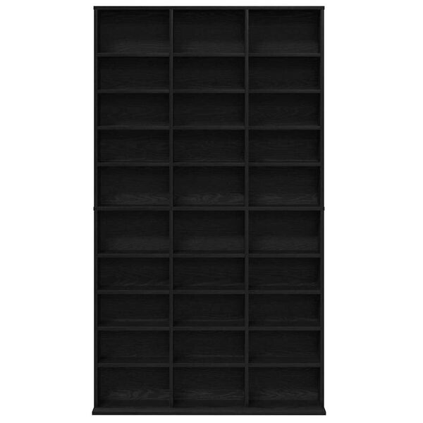 vidaXL Ντουλάπι CD Μαύρη δρυς 101 x 23 x 177.5 εκ Επεξεργασμένο ξύλο