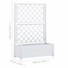 vidaXL Ζαρντινιέρα Κήπου με Καφασωτό Λευκή 100 x 43 x 142 εκ. από PP