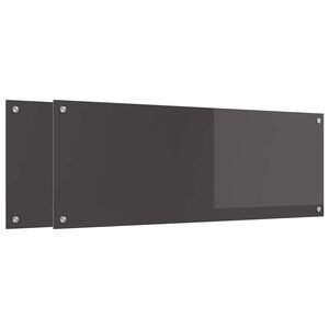 vidaXL Πίσω Πάνελ Κουζίνας 2 pcs Σκούρο Γκρι 110 x 40 cm