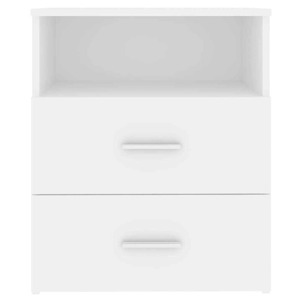 vidaXL Κομοδίνα 2 τεμ. Λευκά 50 x 32 x 60 εκ. από Επεξ. Ξύλο