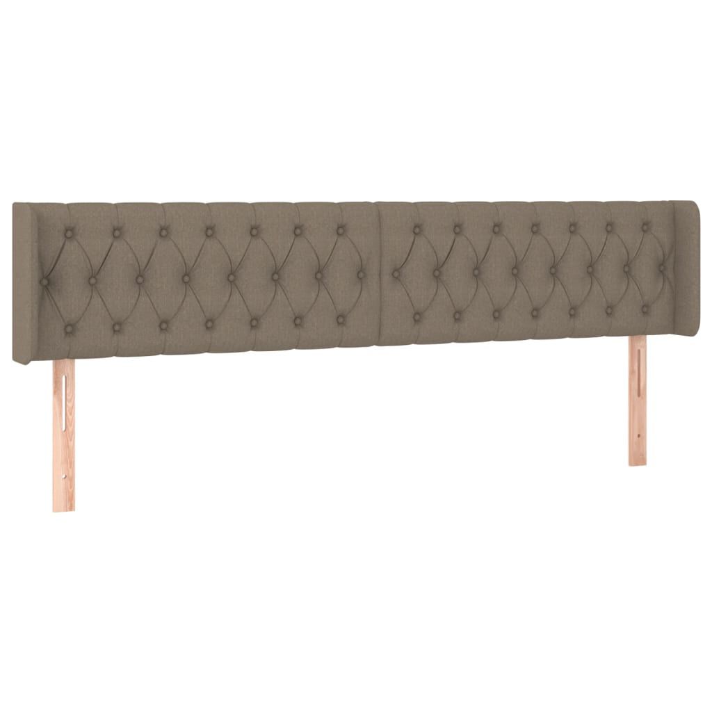 vidaXL Κεφαλάρι Κρεβατιού LED Taupe 183x16x78/88 εκ. Υφασμάτινο