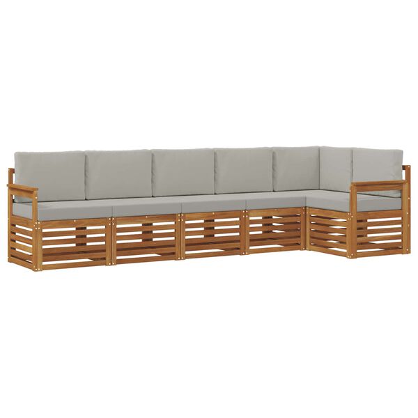 vidaXL &Sigma;&epsilon;&tau; &Kappa;&alpha;&nu;&alpha;&pi;έ 6 pcs &Phi;&upsilon;&sigma;&iota;&kappa;ό &kappa;&alpha;&iota; &Alpha;&nu;&omicron;&iota;&chi;&tau;ό &Gamma;&kappa;&rho;&iota; &Sigma;&tau;&epsilon;&rho;&epsilon;ό &Xi;ύ&lambda;&omicron; &Alpha;&kappa;&alpha;&kappa;ί&alpha;&sigmaf;