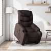 vidaXL Πολυθρόνα Μασάζ Ανακλινόμενη με Ανύψωση Σκούρο Καφέ Υφασμάτινη