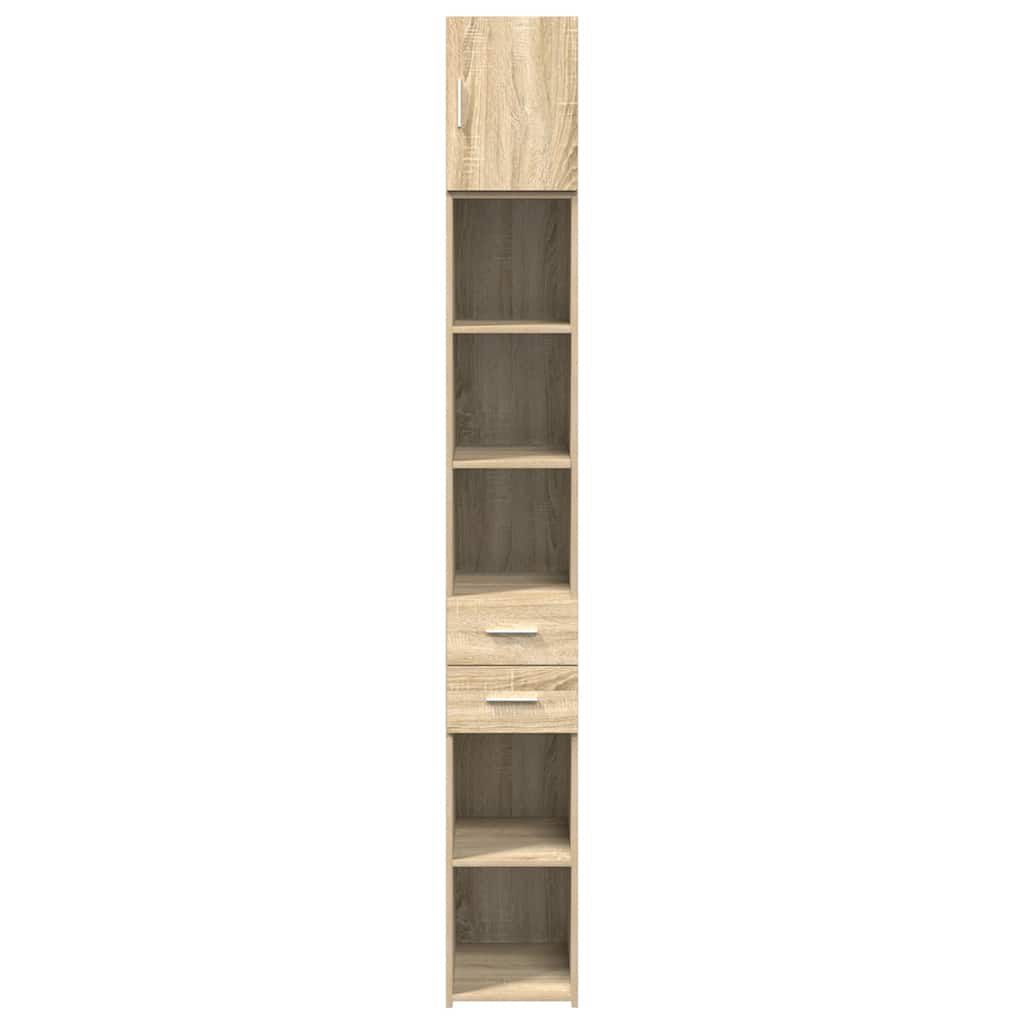 vidaXL Ντουλάπι Αποθήκευσης Στενό Δρυς 30x42,5x225 εκ. Επεξεργ. Ξύλο