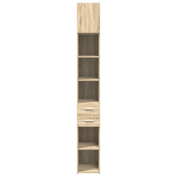 vidaXL Ντουλάπι Αποθήκευσης Στενό Δρυς 30x42,5x225 εκ. Επεξεργ. Ξύλο