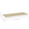 vidaXL Ράφια Τοίχου 2 τεμ. Δρυς/Άσπρο 60 x 23,5 x 3,8 εκ. MDF