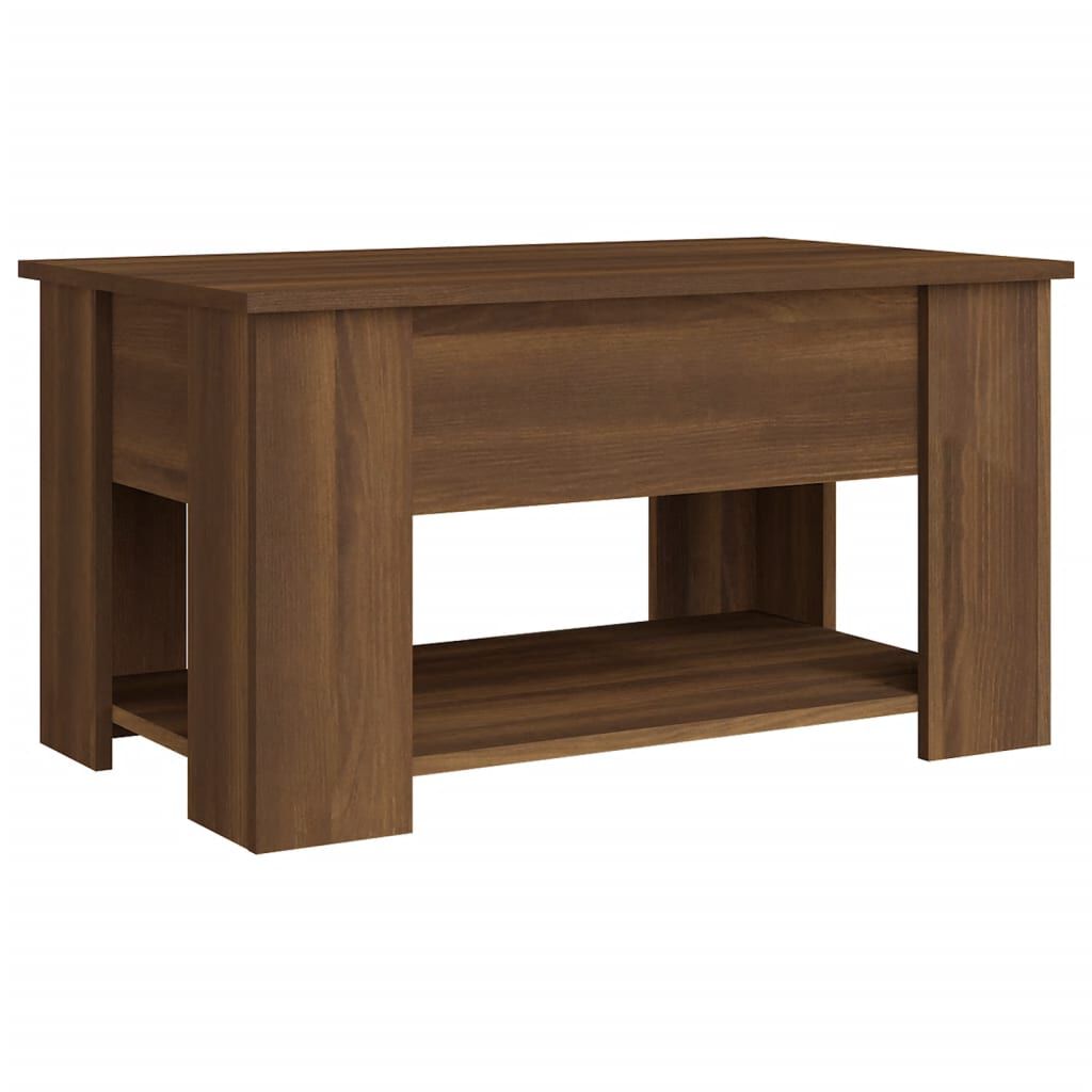 vidaXL Τραπεζάκι Σαλονιού Καφέ Δρυς 79x49x41 εκ. Επεξεργασμένο Ξύλο
