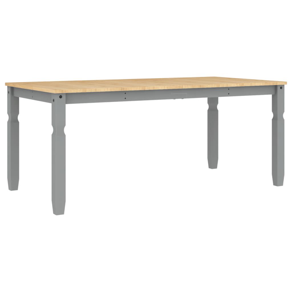 vidaXL Τραπεζαρία Corona Γκρι 180 x 90 x 75 εκ. από Μασίφ Ξύλο Πεύκου