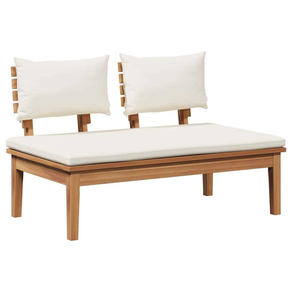 vidaXL Σετ Παγκάκι Κήπου 4 pcs Καφέ, Κρέμα Πολυ rattan, βαμμένο ατσάλι