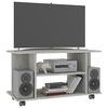 vidaXL Έπιπλο TV με Ρόδες Γκρι Σκυροδέματος 80x40x45 εκ. Επεξ. Ξύλο