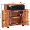 vidaXL Πλαϊνό γραφείο 3 pcs Καφέ 165 x 30 x 75 εκ Μασίφ ξύλο ακακίας