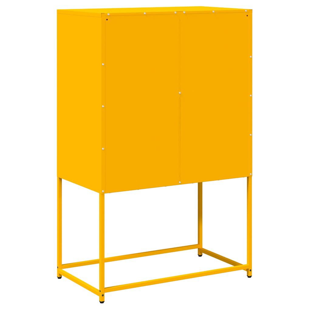 vidaXL Highboard Μουστάρδα κίτρινη 68x39x107 cm Χάλυβας