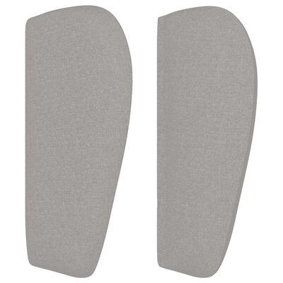 vidaXL Κρεβάτι Boxspring με Στρώμα Ανοιχτό Γκρι 90x190 εκ. Υφασμάτινο