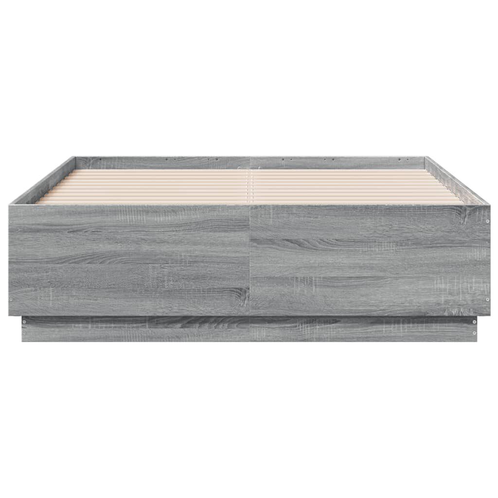 vidaXL Πλαίσιο Κρεβατιού Γκρι Sonoma 120 x 190 εκ. Επεξεργασμένο Ξύλο