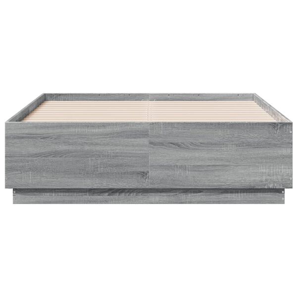 vidaXL Πλαίσιο Κρεβατιού Γκρι Sonoma 120 x 190 εκ. Επεξεργασμένο Ξύλο