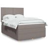 vidaXL &Kappa;&rho;&epsilon;&beta;ά&tau;&iota; Boxspring &mu;&epsilon; &Sigma;&tau;&rho;ώ&mu;&alpha; Taupe 140x190 &epsilon;&kappa;. &Upsilon;&phi;&alpha;&sigma;&mu;ά&tau;&iota;&nu;&omicron;