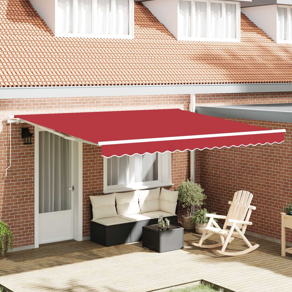 vidaXL Manual Retractable Awning Θαλάσσια Μπλε 400x300 εκ.