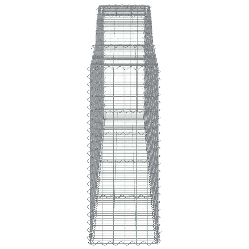 vidaXL Συρματοκιβώτια Τοξωτά 15 τεμ. 400x50x120/140 εκ. Γαλβαν. Ατσάλι