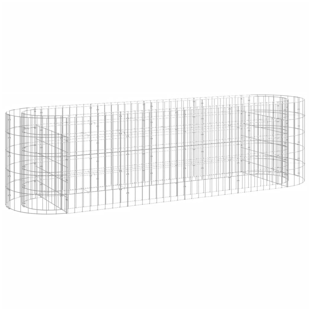 vidaXL Συρματοκιβώτιο-Γλάστρα Υπερυψωμένη 190x50x50 εκ. Γαλβαν. Ατσάλι