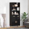 vidaXL Highboard &Mu;&alpha;ύ&rho;&eta; &Omicron;&xi;&upsilon;ά 69,5 x 32,5 x 180 &epsilon;&kappa; &Epsilon;&pi;&epsilon;&xi;&epsilon;&rho;&gamma;&alpha;&sigma;&mu;έ&nu;&omicron; &xi;ύ&lambda;&omicron;