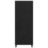 vidaXL Highboard &mu;&epsilon; &sigma;&upsilon;&rho;&tau;ά&rho;&iota; 2 pcs &Mu;&alpha;ύ&rho;&eta; &Omicron;&xi;&upsilon;ά 69,5 x 34 x 180 &epsilon;&kappa;.