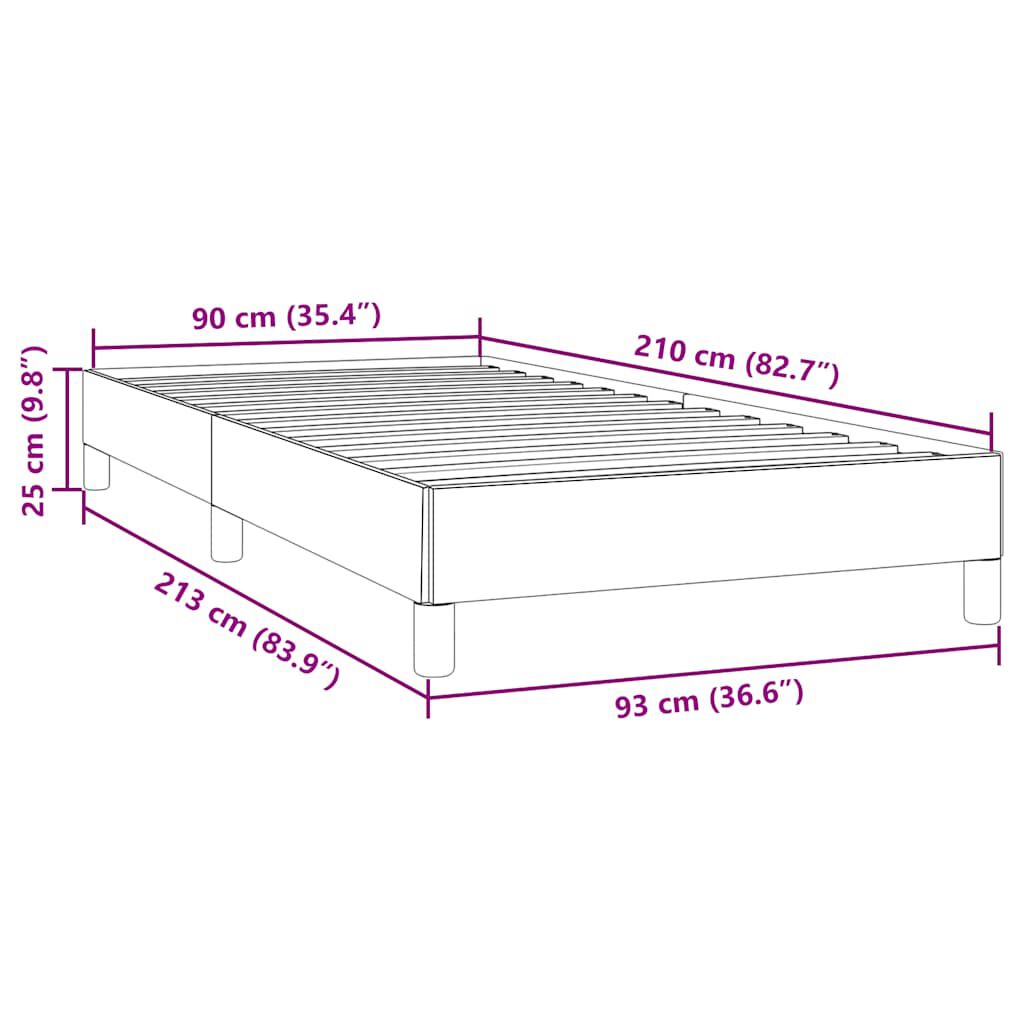 vidaXL Box Spring Κρεβάτι χωρίς στρώμα Σκούρο μπλε Βελούδινο