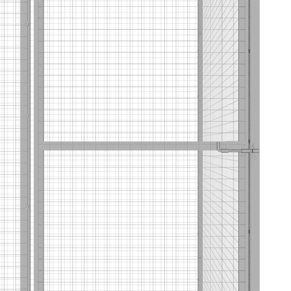 vidaXL Κλουβί Γάτας 1,5 x 1,5 x 1,5 μ. από Γαλβανισμένο Χάλυβα