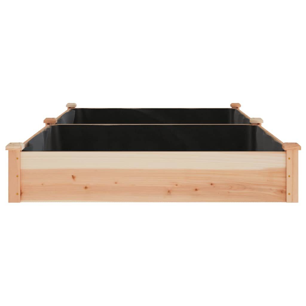 vidaXL Ζαρντινιέρα Υπερυψ. με Επένδυση 240x120x25εκ. Μασίφ Ξύλο Ελάτης