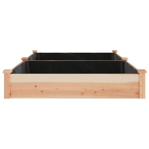 vidaXL Ζαρντινιέρα Υπερυψ. με Επένδυση 240x120x25εκ. Μασίφ Ξύλο Ελάτης