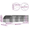 vidaXL Κλουβί για κότες Ασημί 800 x 200 x 198.5 εκ