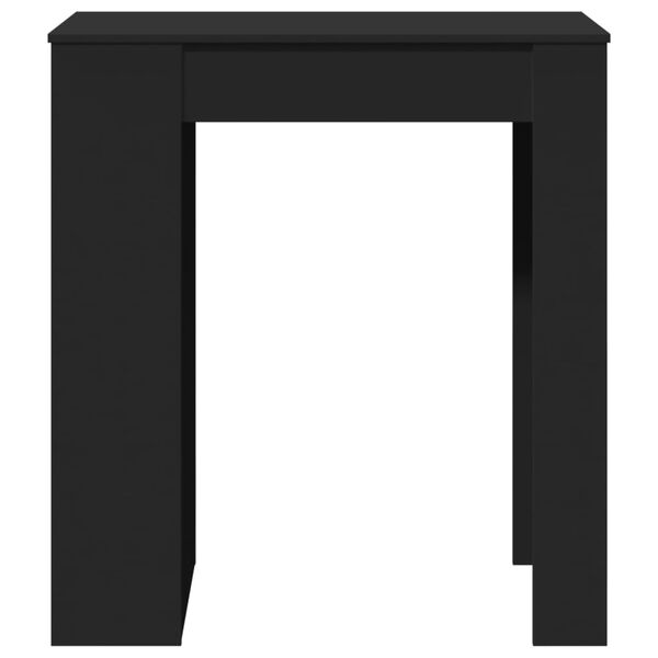 vidaXL Τραπέζι Μπαρ με Ράφια Μαύρο 95x47x103,5 εκ. Επεξεργ. Ξύλο