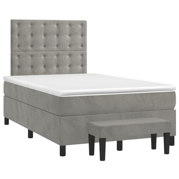 vidaXL &Kappa;&rho;&epsilon;&beta;ά&tau;&iota; Boxspring &mu;&epsilon; &Sigma;&tau;&rho;ώ&mu;&alpha; &Alpha;&nu;&omicron;&iota;&chi;&tau;ό &Gamma;&kappa;&rho;&iota; 120x190 &epsilon;&kappa;. &Beta;&epsilon;&lambda;&omicron;ύ&delta;&iota;&nu;&omicron;