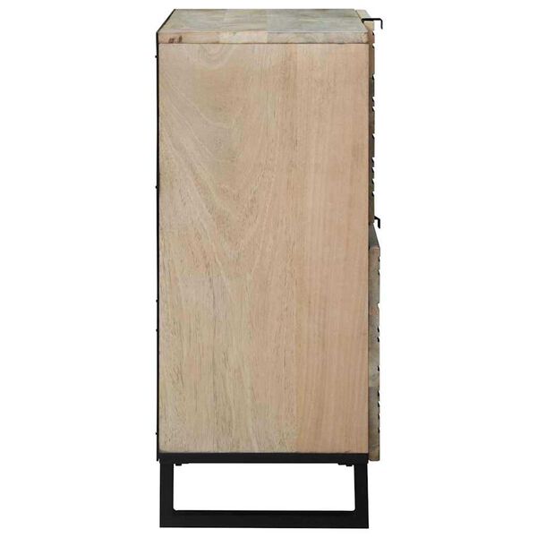vidaXL Πλαϊνό γραφείο Λευκό 80 x 33 x 75 εκ Μασίφ ξύλο μάνγκο