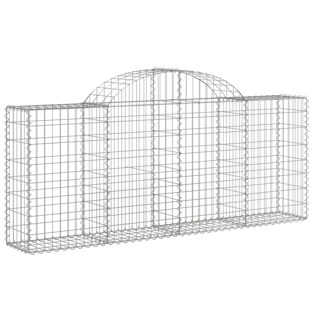 vidaXL Συρματοκιβώτια Τοξωτά 20 τεμ. 200x30x80/100 εκ. Γαλβαν. Ατσάλι