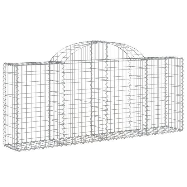 vidaXL Συρματοκιβώτια Τοξωτά 20 τεμ. 200x30x80/100 εκ. Γαλβαν. Ατσάλι
