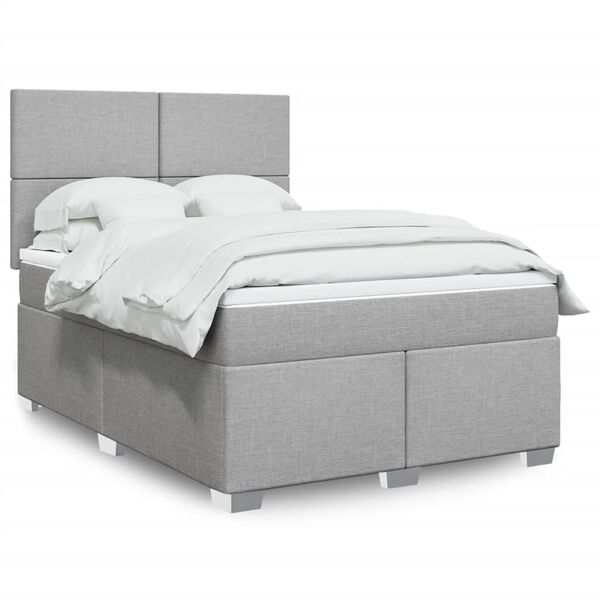 vidaXL &Kappa;&rho;&epsilon;&beta;ά&tau;&iota; Boxspring &mu;&epsilon; &Sigma;&tau;&rho;ώ&mu;&alpha; &Alpha;&nu;&omicron;&iota;&chi;&tau;ό &Gamma;&kappa;&rho;&iota; 140x190 &epsilon;&kappa;. &Upsilon;&phi;&alpha;&sigma;&mu;ά&tau;&iota;&nu;&omicron;