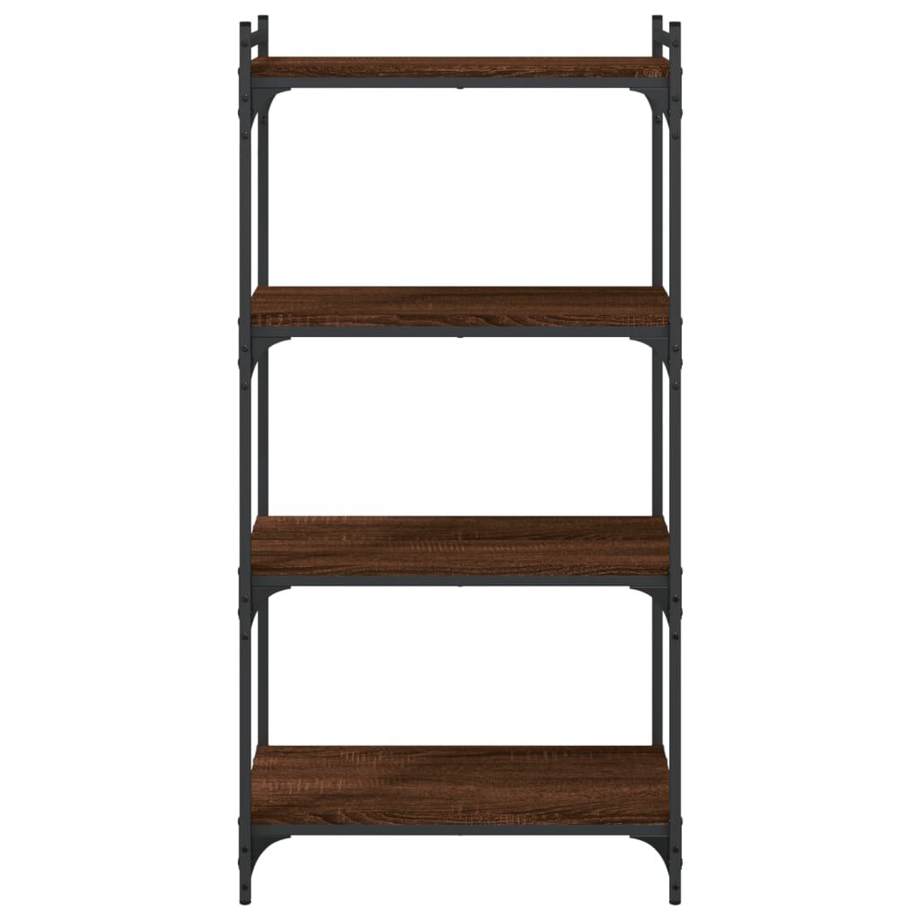 vidaXL Βιβλιοθήκη 4 Επιπέδων Καφέ Δρυς 60 x 30 x 120 εκ. Επεξεργ. Ξύλο
